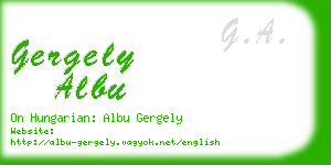 gergely albu business card